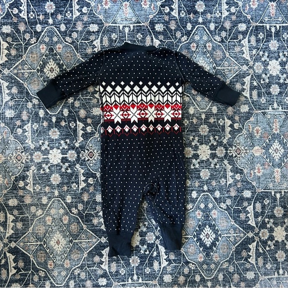 Hanna Andersson Fair Isle Infant Sleeper Pajamas - 0-3 Months - Picture 3 of 3